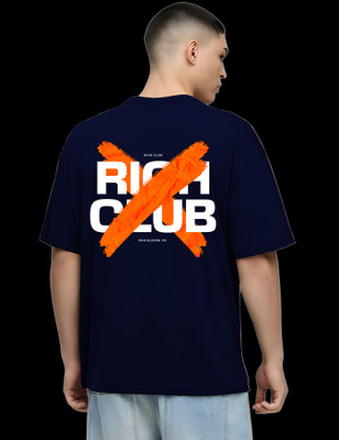 RAN ELEVEN COMPANY Printed Men Crew Neck Black T-Shirt