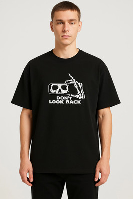 goodsign Printed Men Round Neck Black T-Shirt