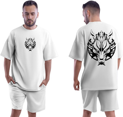 JoyandHappiness Printed Men Round Neck White T-Shirt