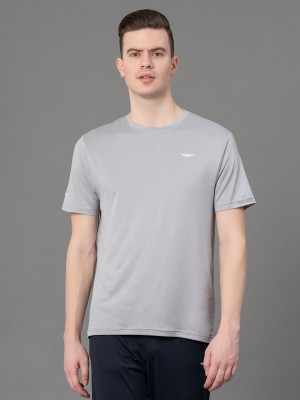 RED TAPE Solid Men Round Neck Grey T-Shirt
