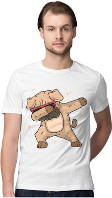 KRYONIX Printed Men Round Neck White T-Shirt