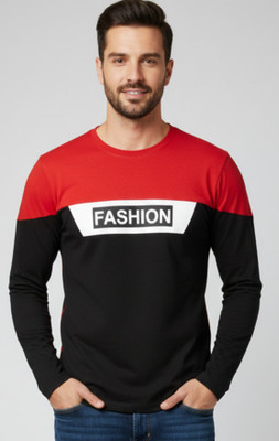 Autna Printed Men Round Neck Red T-Shirt