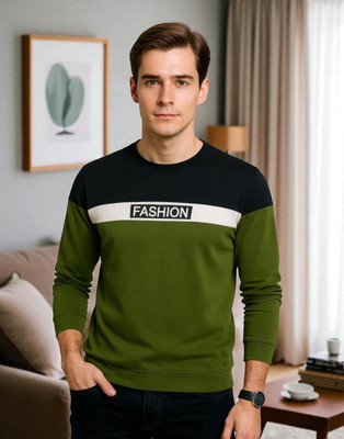 Autna Printed Men Round Neck Green T-Shirt