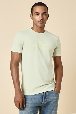 Allen Solly Solid Men Round Neck Green T-Shirt