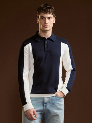 THE BEAR HOUSE Colorblock Men Polo Neck Multicolor T-Shirt