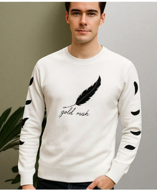 Autna Printed Men Round Neck White T-Shirt