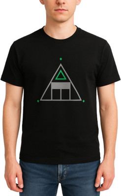 Hippie Shippie Graphic Print Men Round Neck Black T-Shirt