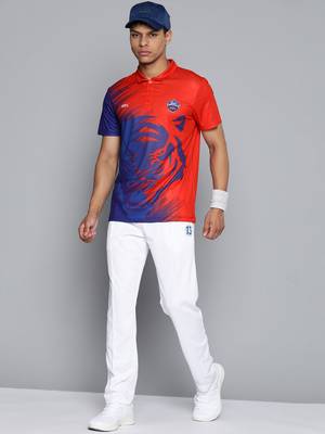 HRX by Hrithik Roshan Printed Men Polo Neck Red T-Shirt