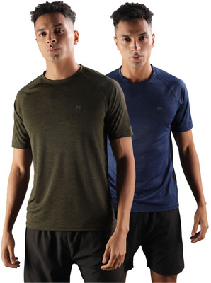Force NXT Solid Men Round Neck Multicolor T-Shirt