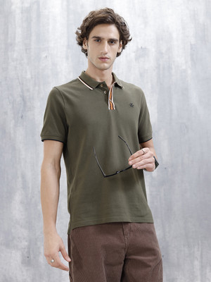 WROGN Solid Men Crew Neck Green T-Shirt