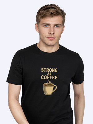 High on Soda Typography Men Round Neck Black T-Shirt
