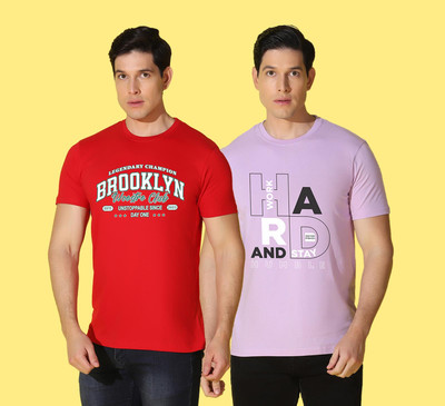 WOOSTRO Typography Men Round Neck Multicolor T-Shirt