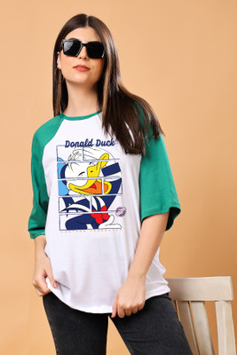 SWIFTLY Graphic Print Women Round Neck Green T-Shirt