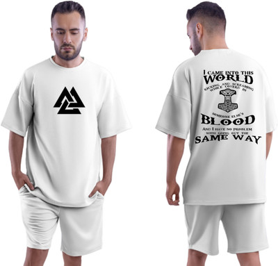 JoyandHappiness Printed Men Round Neck White T-Shirt