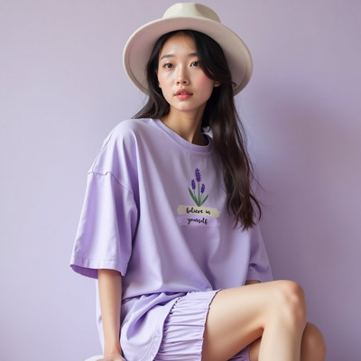 INFIRAX Graphic Print Women Round Neck Purple T-Shirt