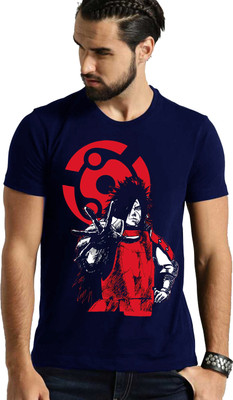 BROTEES Graphic Print Men Round Neck Blue T-Shirt