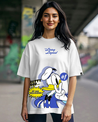 BEWAKOOF Graphic Print Women Round Neck White T-Shirt