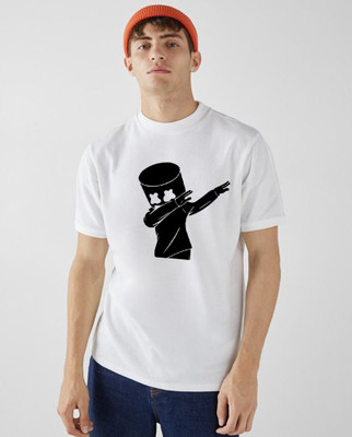 Fandloom Printed Men Round Neck White T-Shirt