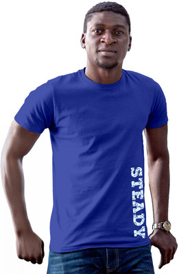 Fighterhero Printed Men Round Neck Blue T-Shirt