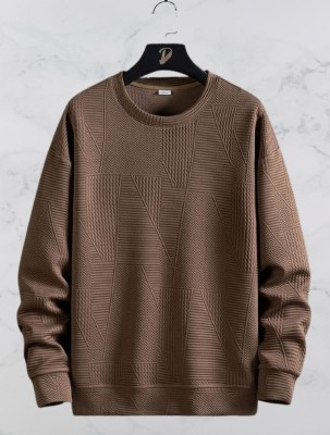 Nortex Solid Men Round Neck Brown T-Shirt