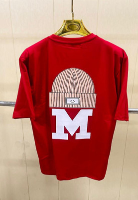 HouseOfCommon Printed Men Round Neck Red T-Shirt