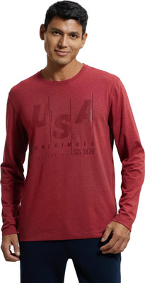 JOCKEY Graphic Print Men Round Neck Red T-Shirt