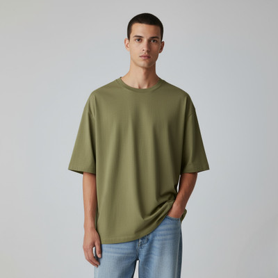 VastraMantra Solid Men Round Neck Reversible Green T-Shirt