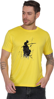 Atharva Trends Graphic Print Men Round Neck Yellow T-Shirt