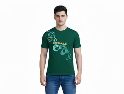 DS CREATIONZ Printed Men Round Neck Multicolor T-Shirt