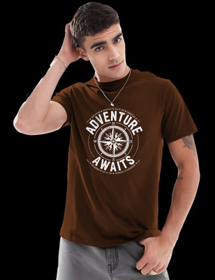 RAN ELEVEN COMPANY Graphic Print Men Round Neck Dark Blue T-Shirt