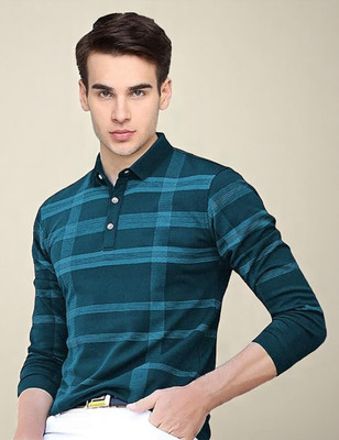 FASHIUM Printed Men Polo Neck Grey T-Shirt
