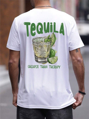 HARPITA Graphic Print Men Round Neck White T-Shirt