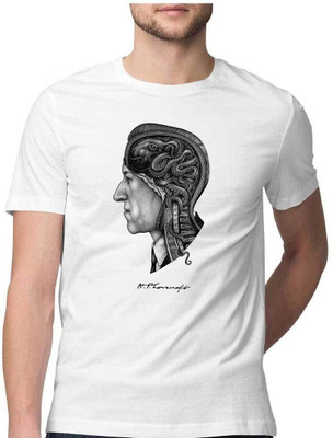 KRYONIX Graphic Print Men Round Neck White T-Shirt