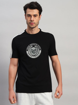 CANTABIL Printed Men Round Neck Black T-Shirt
