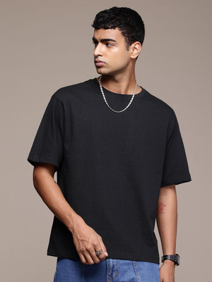 R.Code by The Roadster Life Co. Printed Men Round Neck Black T-Shirt