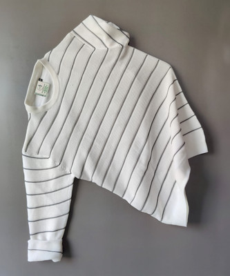 HouseOfCommon Striped Men Round Neck Black, White T-Shirt