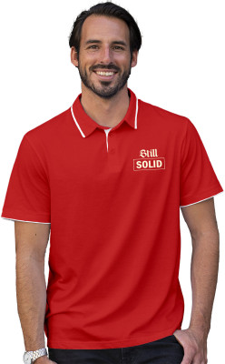 Fighterheero Printed Men Polo Neck Red T-Shirt