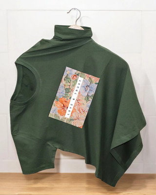 Velvawear Printed, Typography Men Round Neck Green T-Shirt