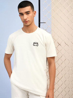 MACK JONNEY Printed Men Round Neck White T-Shirt