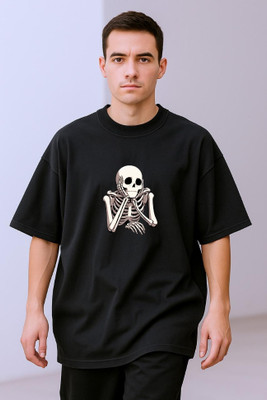 goodsign Printed Men Round Neck Black T-Shirt