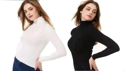 PINOVO Casual Solid Women Multicolor Top