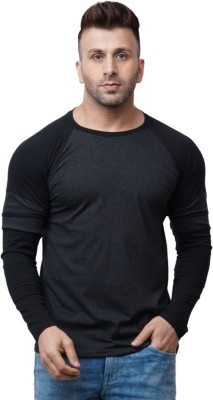 Zoby Solid Men Round Neck Black T-Shirt