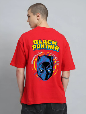 JP Creation Printed Men Round Neck Red T-Shirt