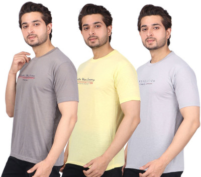 WILD ELEPHANT Printed Men Round Neck Multicolor T-Shirt