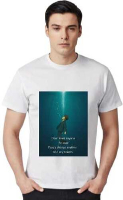 Digiflex Graphic Print Men Round Neck White T-Shirt