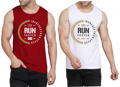 Restore Printed Men Round Neck Maroon, White, Multicolor T-Shirt