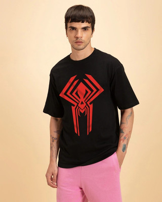 ROYALTRADERS Graphic Print Men Round Neck Black T-Shirt