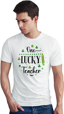 Seek Buy Love Printed Men Round Neck White T-Shirt