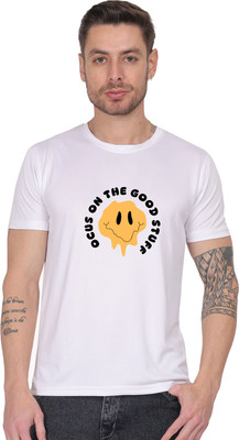 S COLLECTION Graphic Print Men Round Neck White T-Shirt