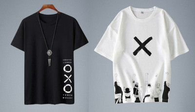 stylesmyth Printed Men Round Neck Multicolor T-Shirt